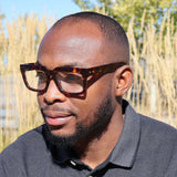 JOHN DIAZ - RIO ( Brown Demi ) Wide frame XL Fit - glasses in Lagos, Nigeria.Sunglasses in Abuja. Photochromic. Cateye. Antiglare