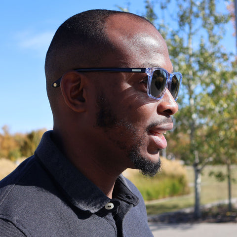 Zorro sunglasses light blue crystal/Black - glasses in Lagos, Nigeria.Sunglasses in Abuja. Photochromic. Cateye. Antiglare
