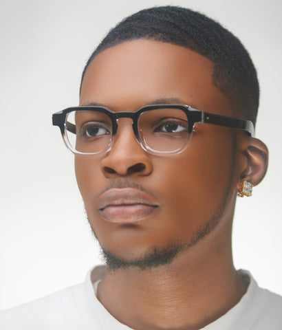 JOHN DIAZ - REGALIA (Black/transparent crystal) - glasses in Lagos, Nigeria.Sunglasses in Abuja. Photochromic. Cateye. Antiglare