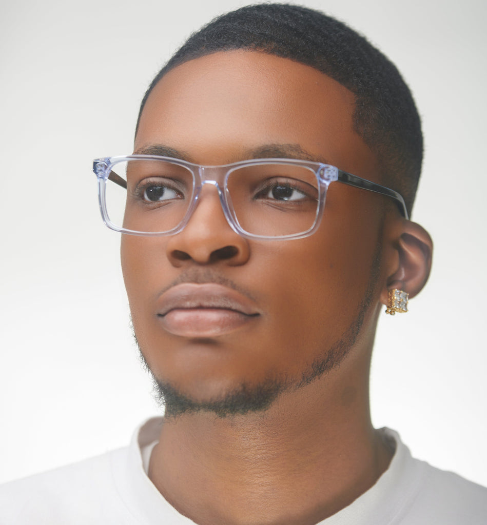 Zorro light blue Crystal/Black - glasses in Lagos, Nigeria.Sunglasses in Abuja. Photochromic. Cateye. Antiglare