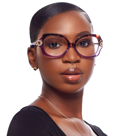 JOHN DIAZ - Baronesa ( Purple) - glasses in Lagos, Nigeria.Sunglasses in Abuja. Photochromic. Cateye. Antiglare